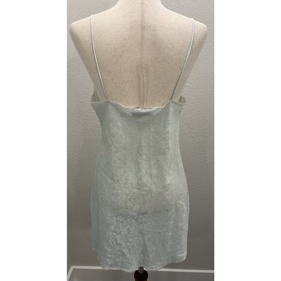 Vintage 1980's Val Mode Negligée Baby Blue with White Lace Vintage Size M - Picture 8 of 10